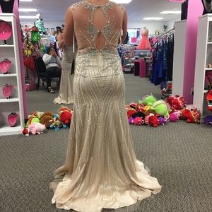 Gold/Nude prom dress